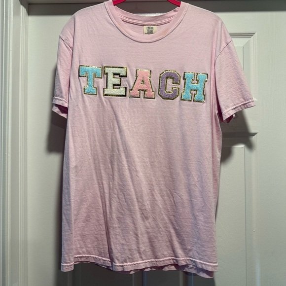 Comfort Colors Pink Short Sleeve Tee - Picture 1 of 5